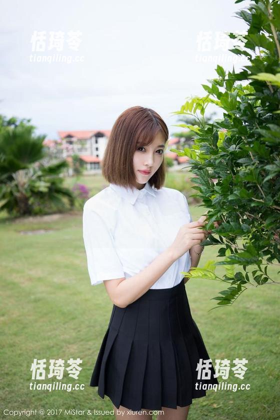 MiStar魅妍社-王婉悠Queen MiStar魅妍社 - 恩,王婉悠Queen的白裙看起来有点随性,图集也别无圣光,随意得让我有种不羁的气息。